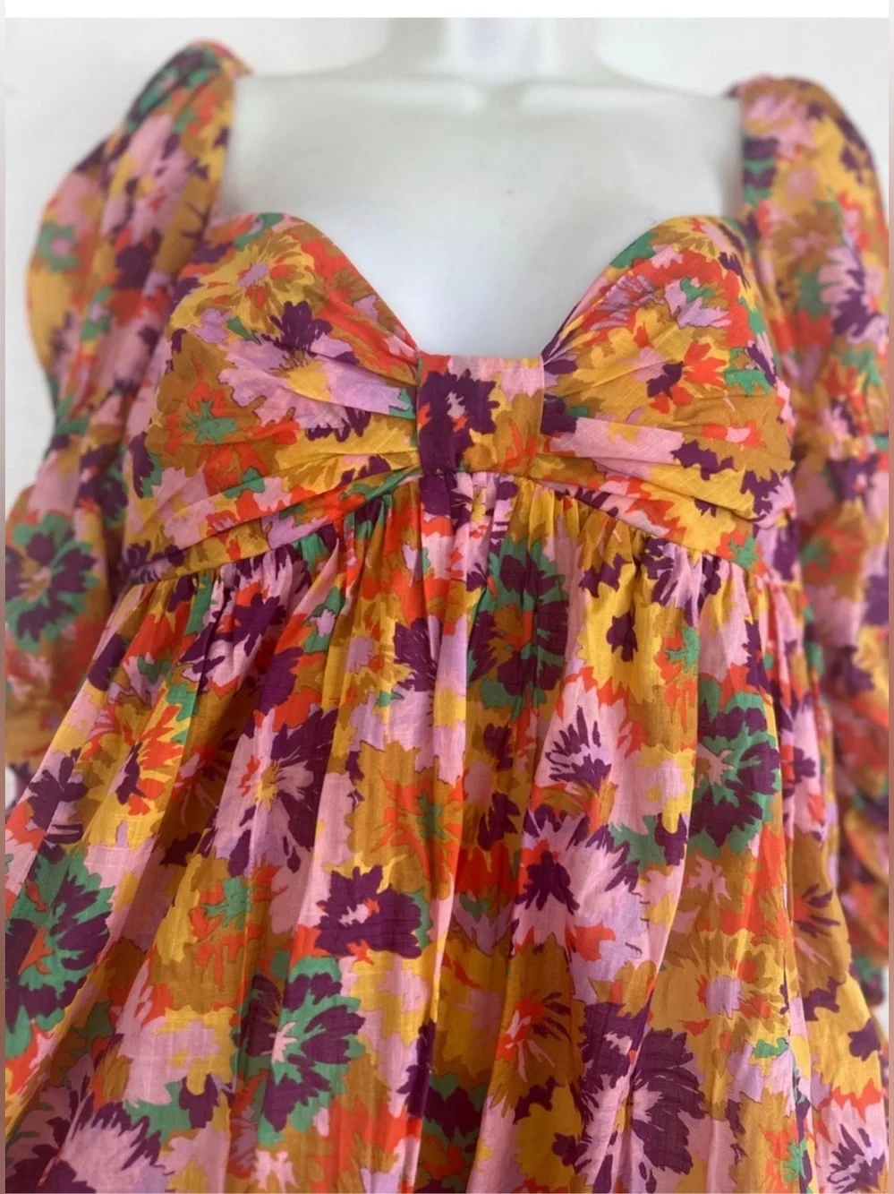 ZIMMERMANN Ruched floral print cotton voile mini - Picture 8 of 11